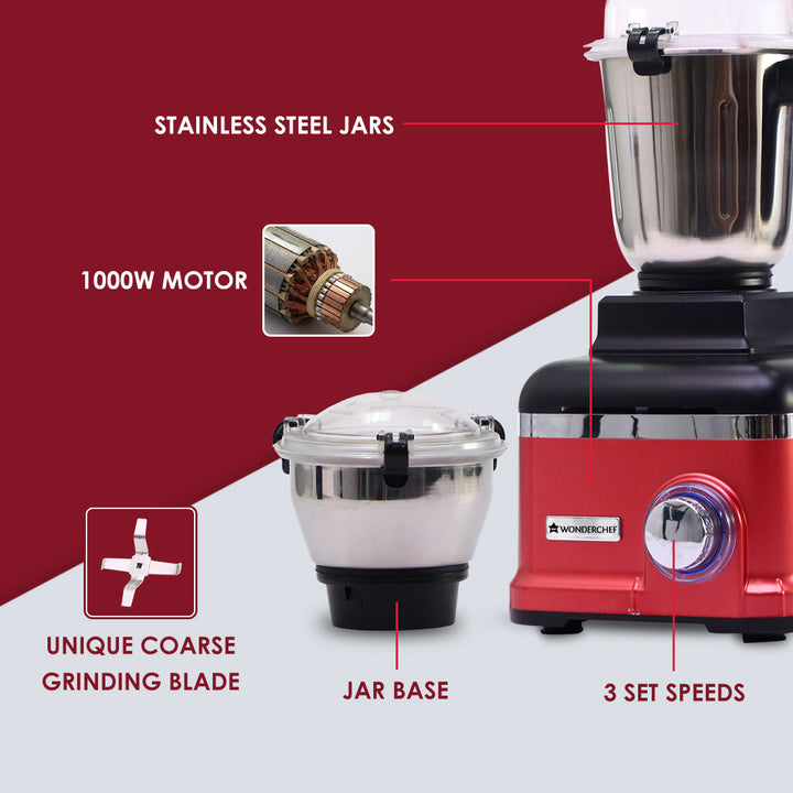 Sumo Mixer Grinder 1000W With 3 Stainless Steel.