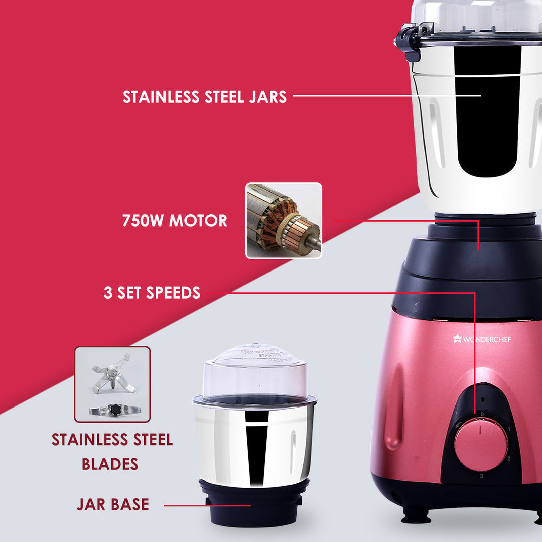 Wonderchef Renewed Vietri Mixer Grinder | 750W