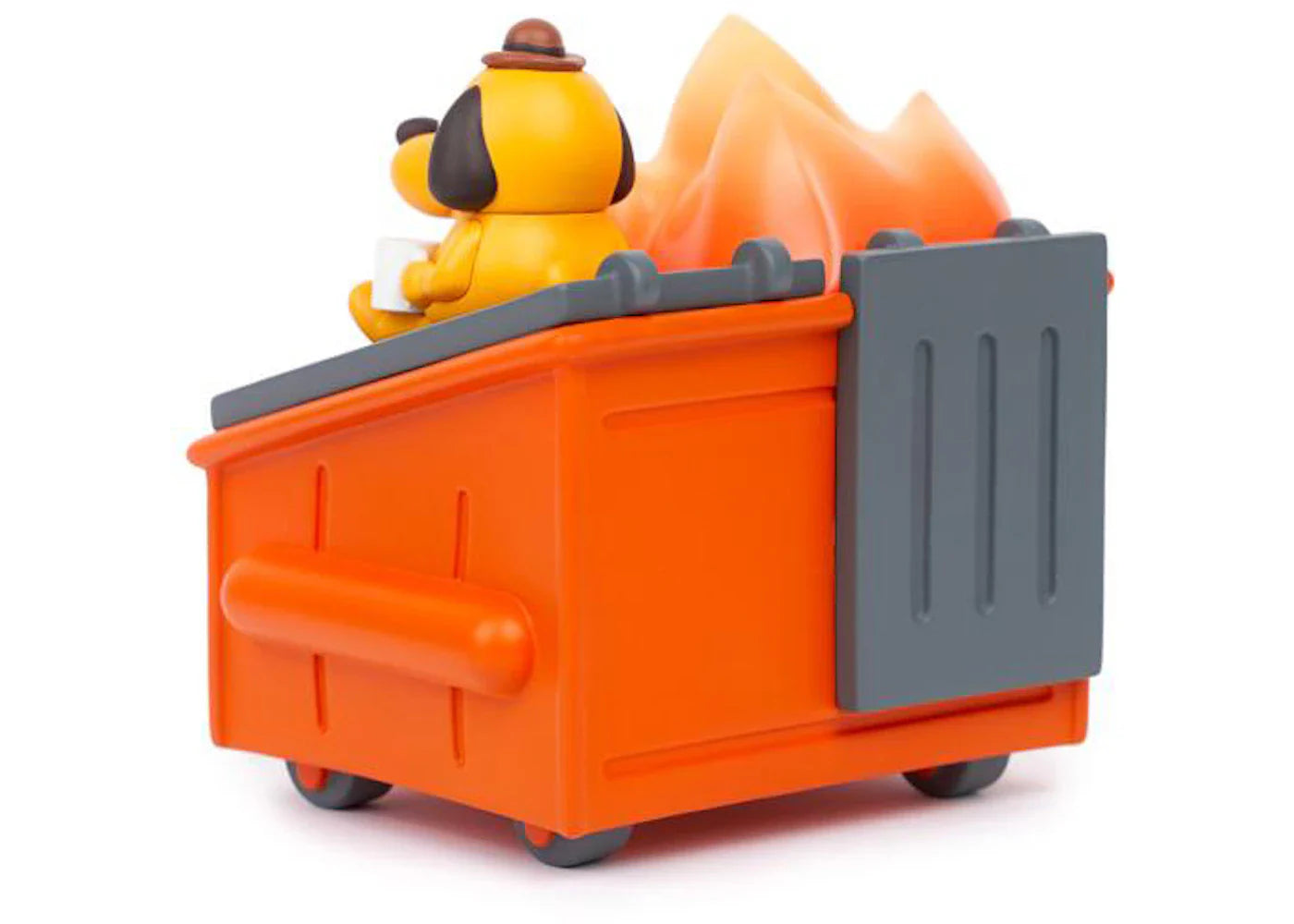 100% Soft Dumpster Fire This Is Fine Figure Orange