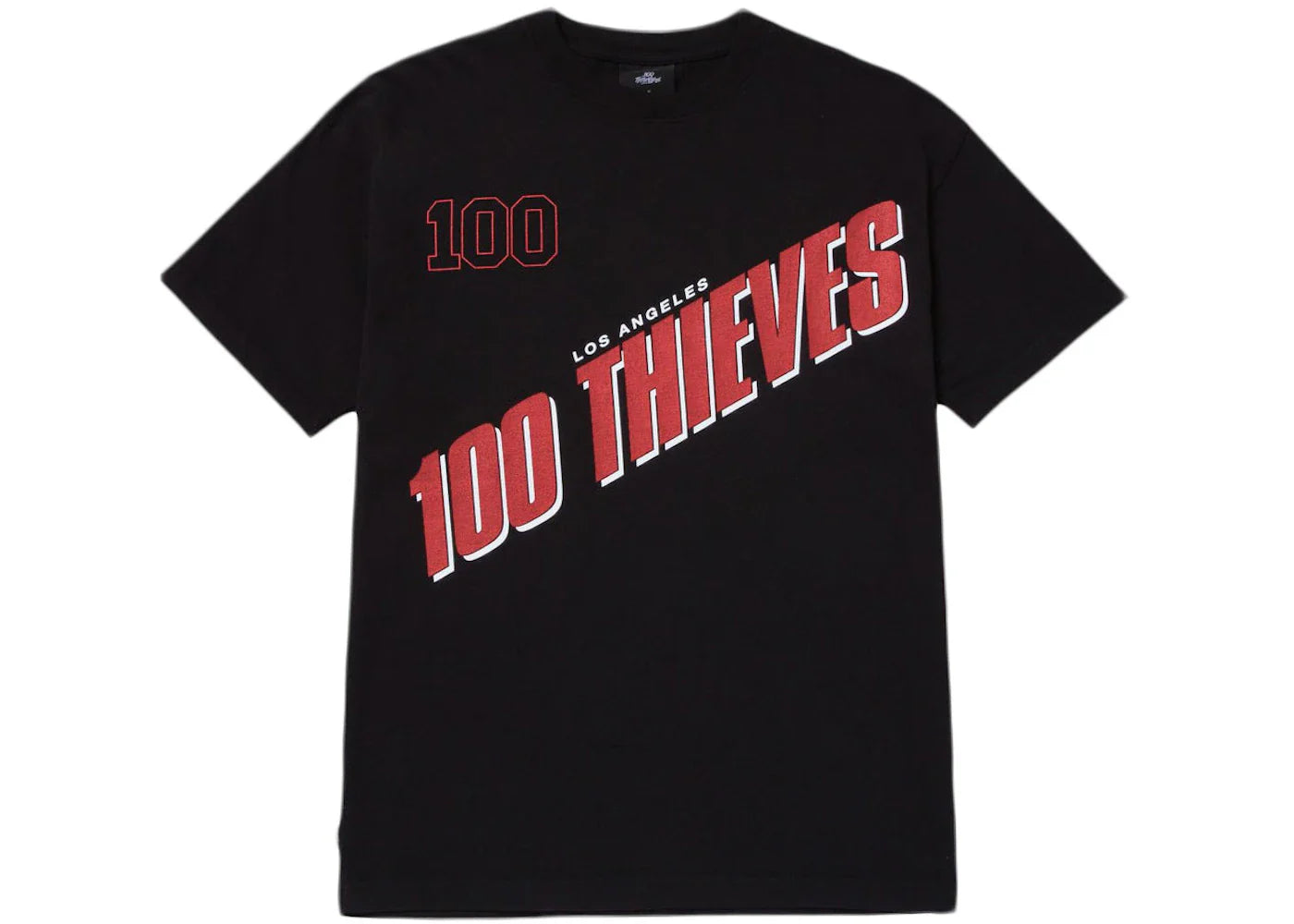 100 Thieves Alumni Collection Slanted Oversized T-Shirt Black