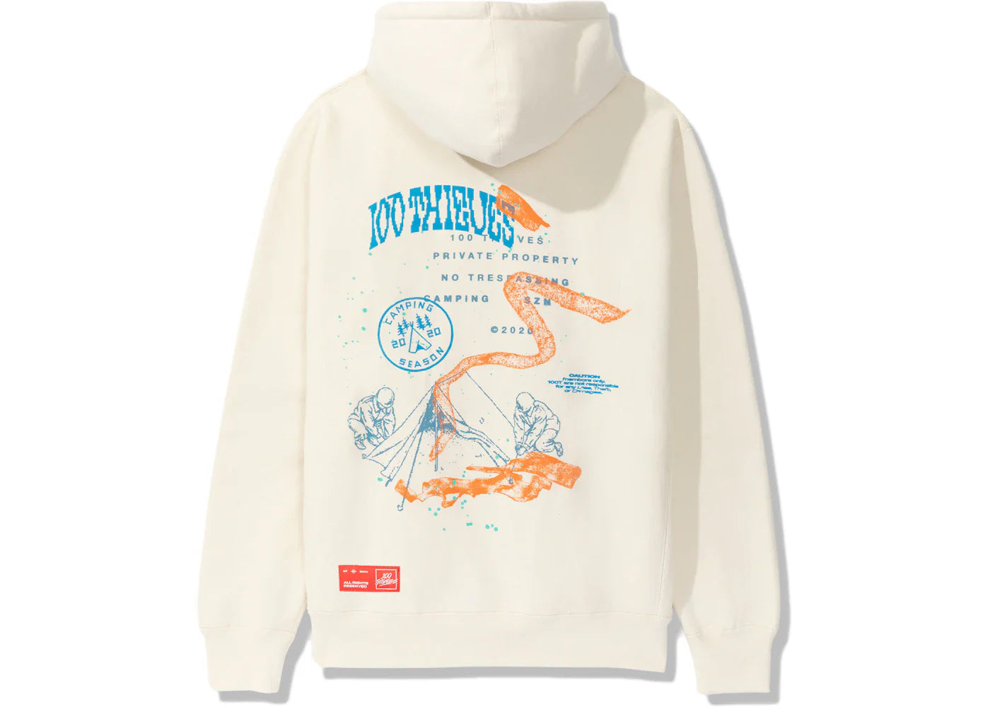 100 Thieves Camping SZN Hoodie Bone