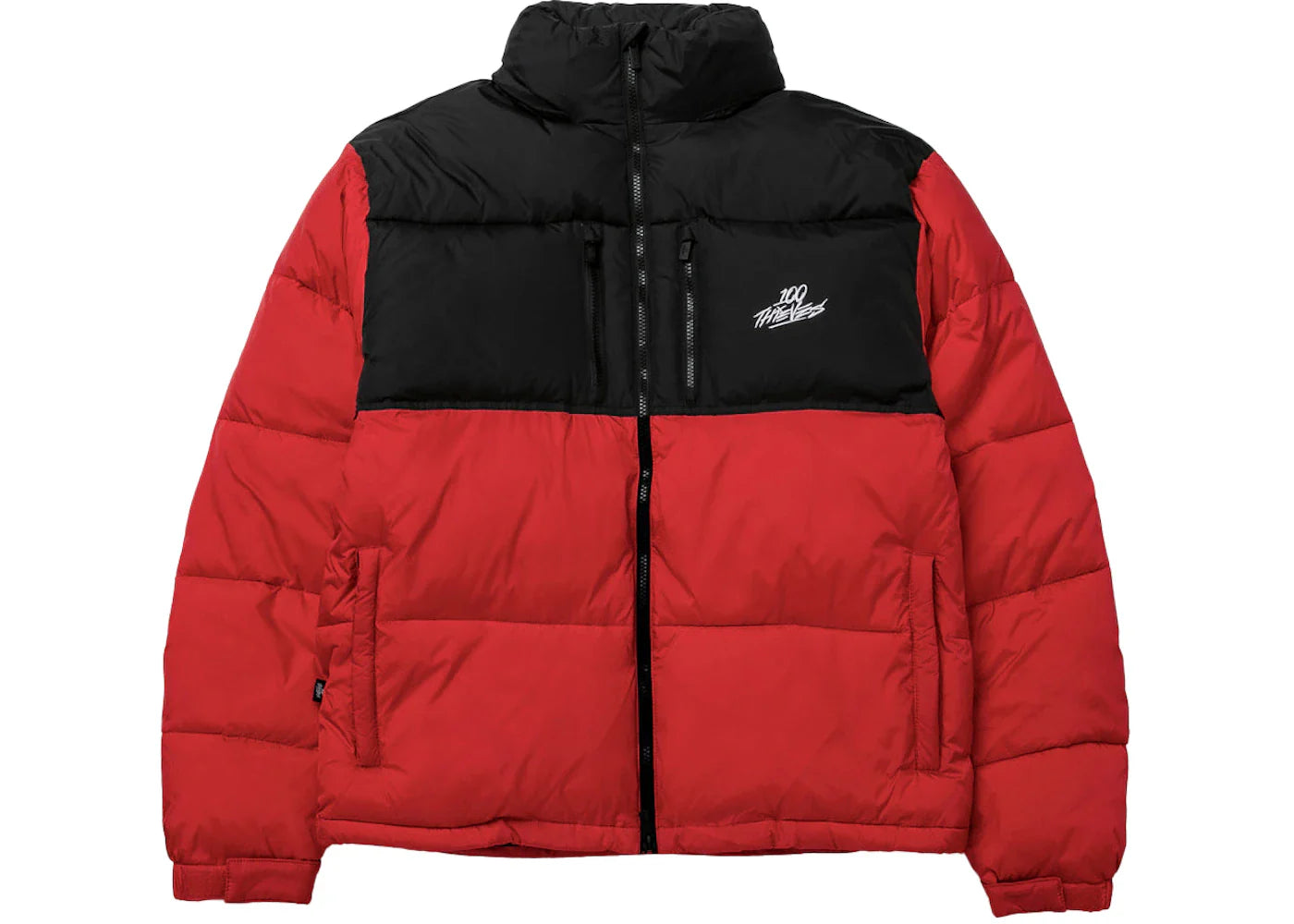 100 Thieves FW22 Puffer Jacket Red/Black