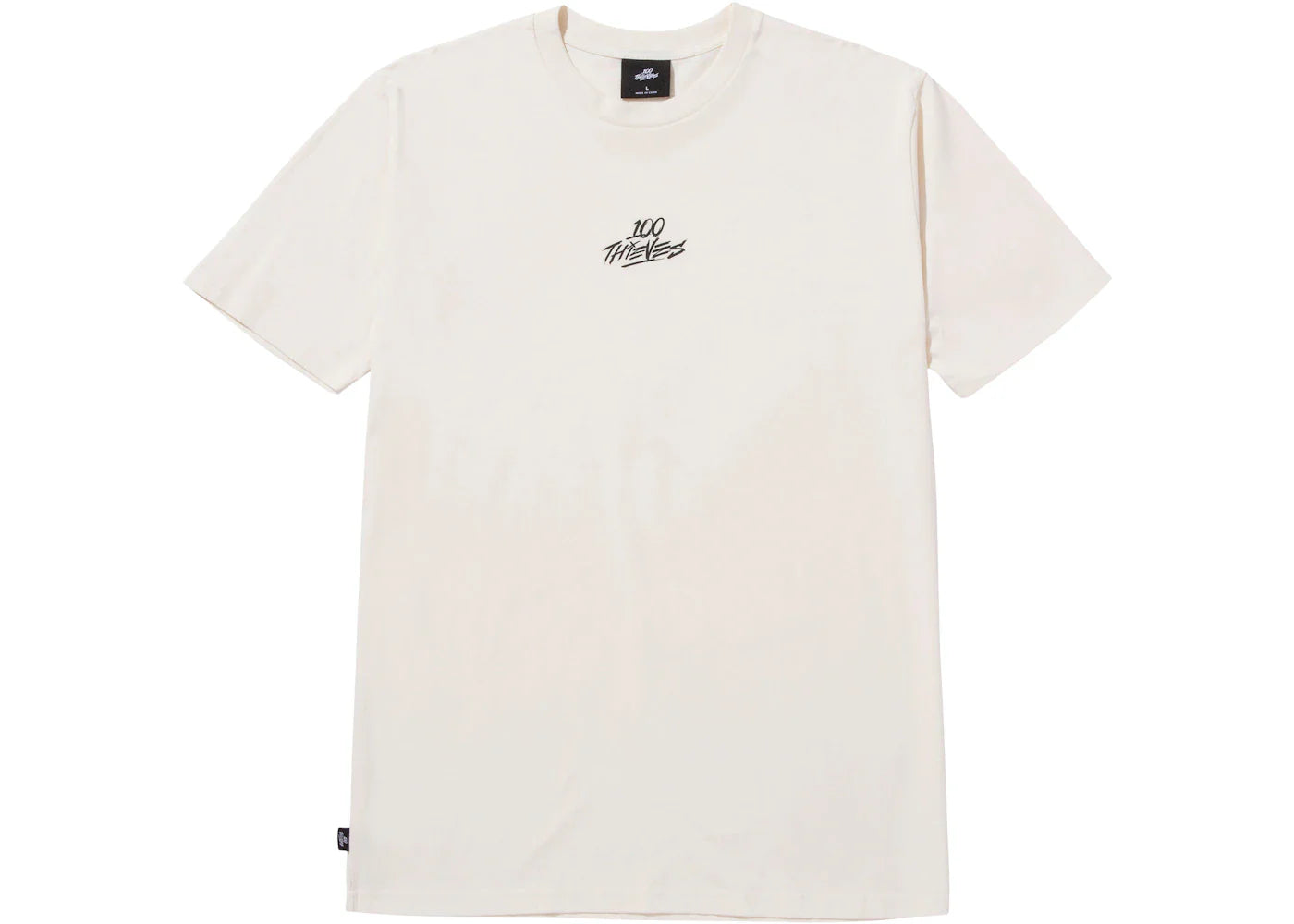 100 Thieves Foundations Geoprint T-Shirt Bone