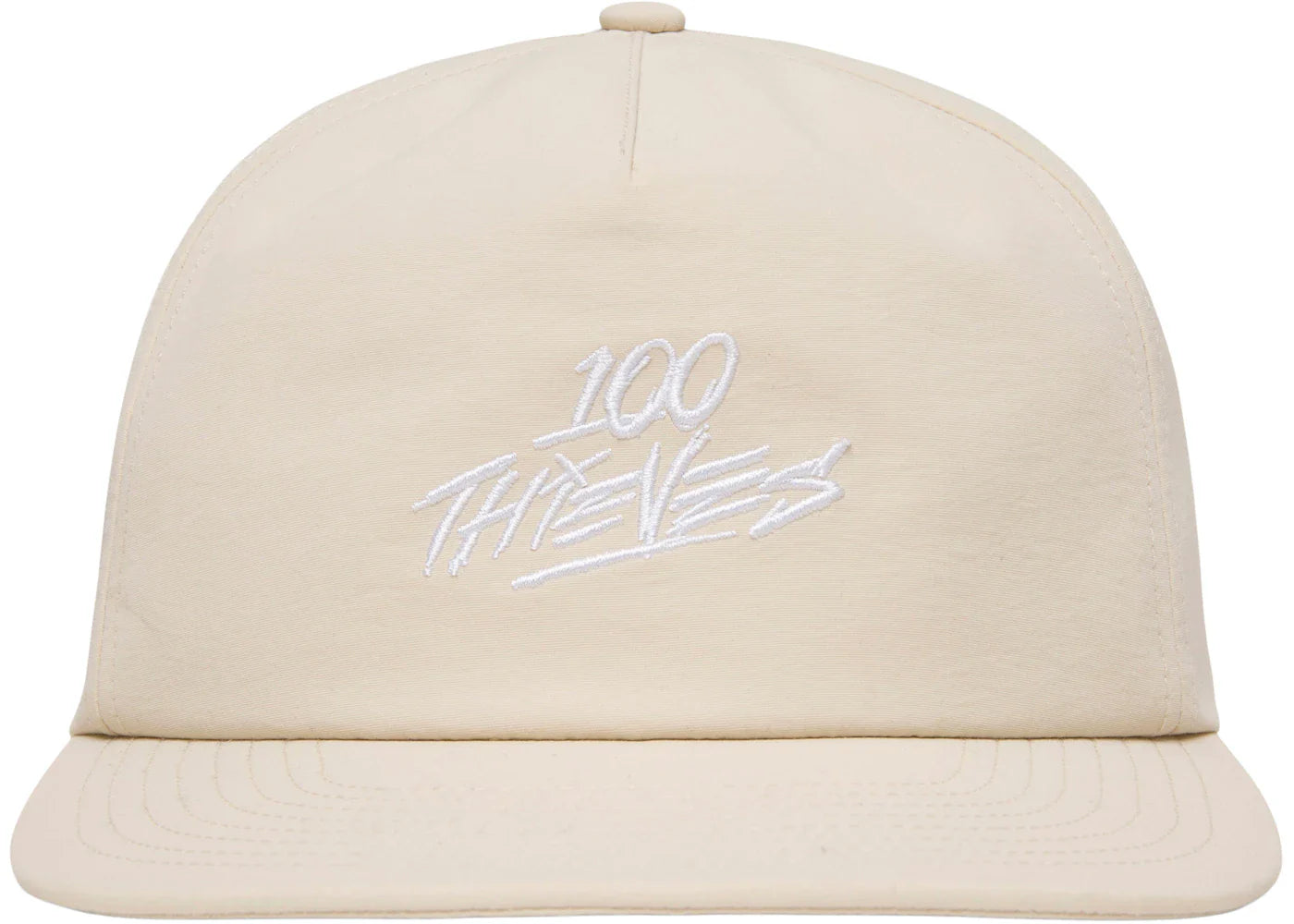 100 Thieves Foundations Unstructured Nylon Snapback Hat Bone