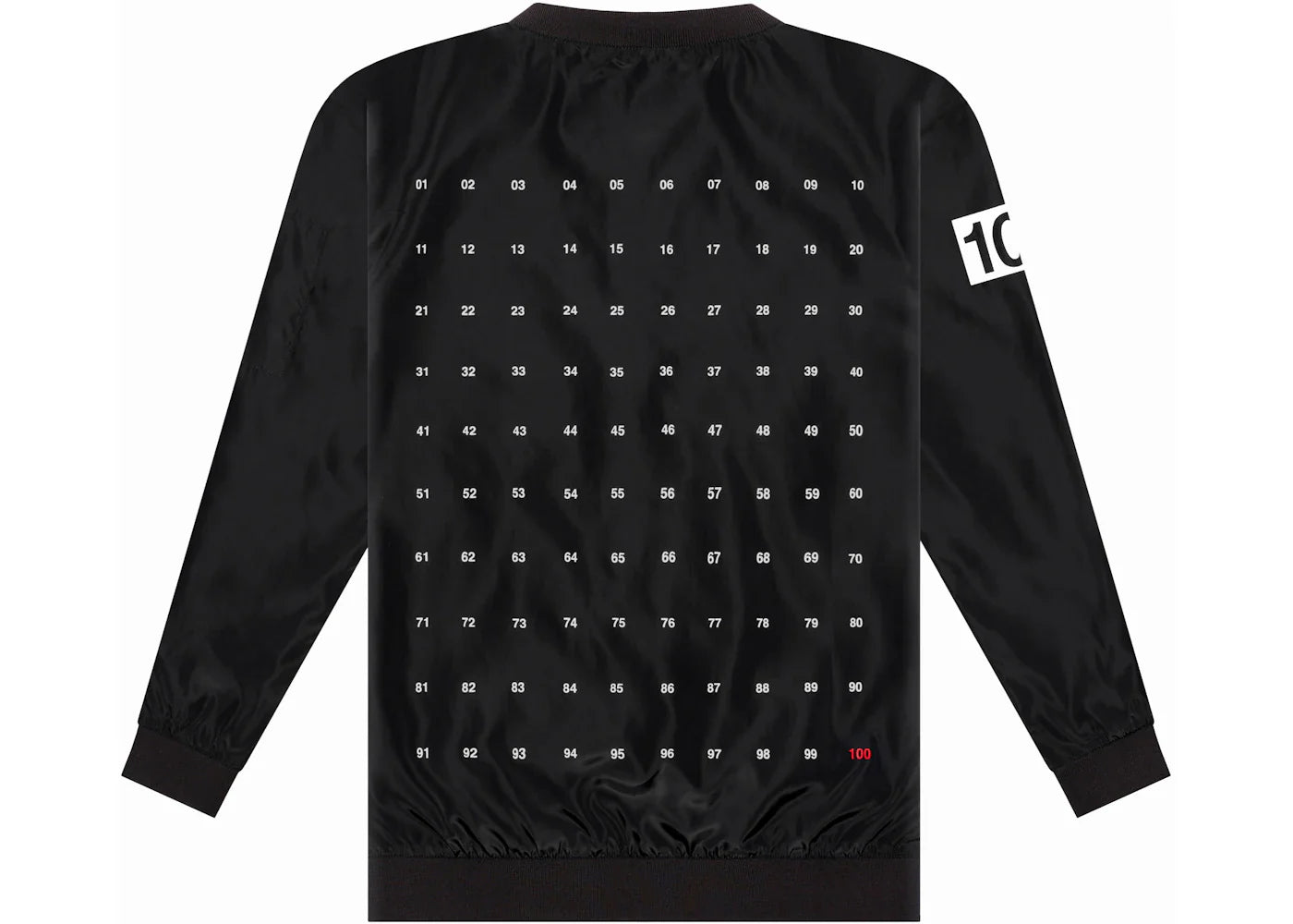 100 Thieves Numbers Bomber Jacket Black