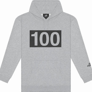 100 Thieves Numbers Hoodie Grey