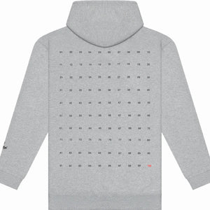 100 Thieves Numbers Hoodie Grey