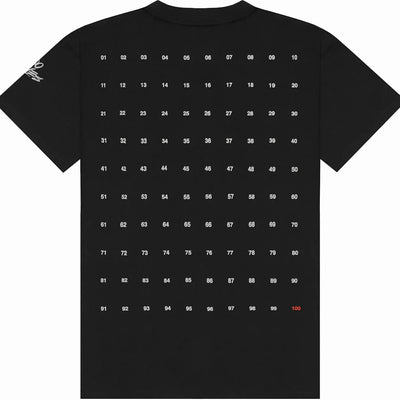 100 Thieves Numbers T-Shirt Black