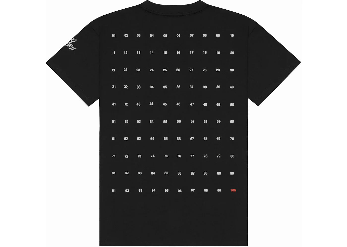 100 Thieves Numbers T-Shirt Black