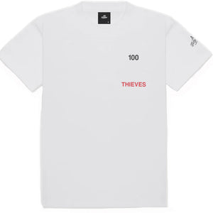 100 Thieves Numbers T-Shirt White