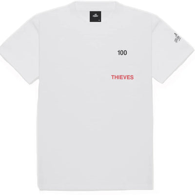 100 Thieves Numbers T-Shirt White