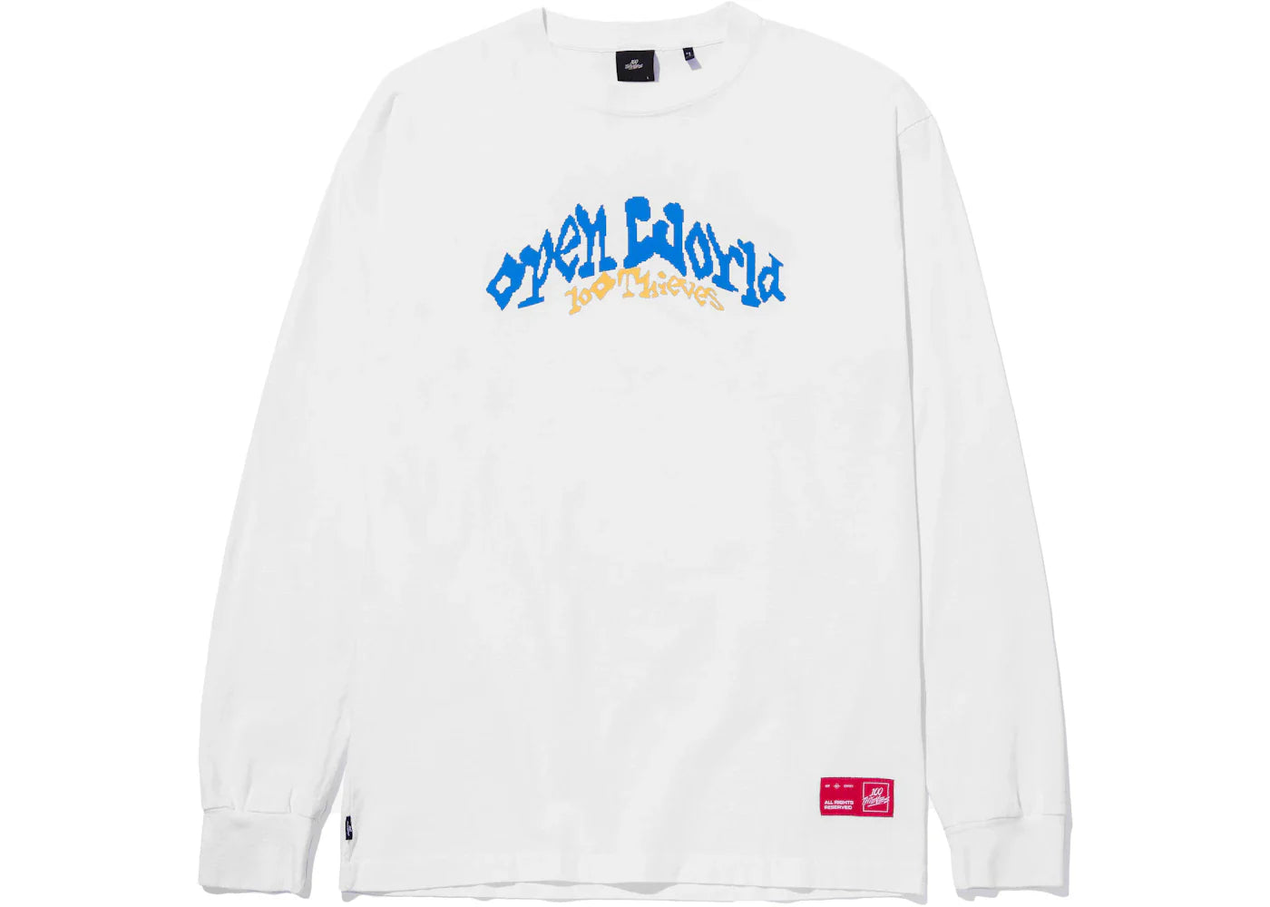 100 Thieves Overworld L/S Tee White