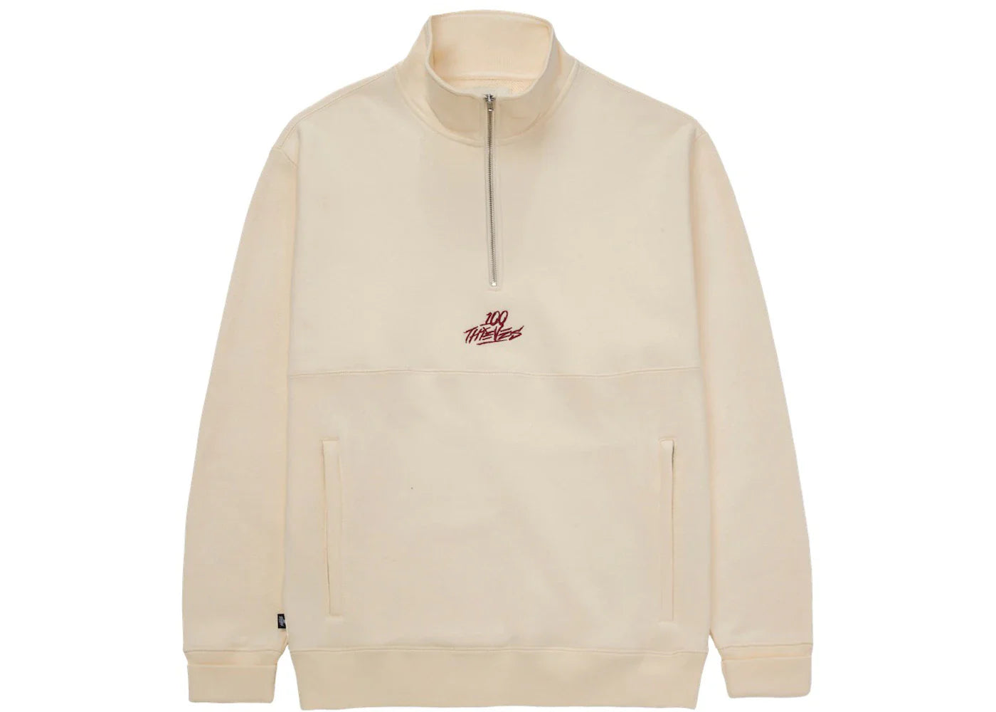 100 Thieves SP23 Quarter-Zip Sweatshirt Cream