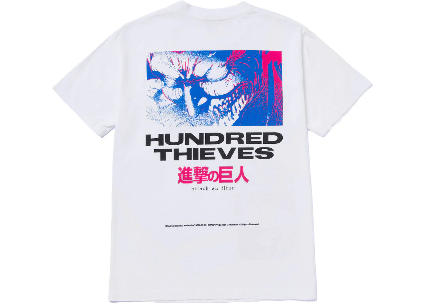 100 Thieves x Attack on Titan Eren into Titan T-shirt White