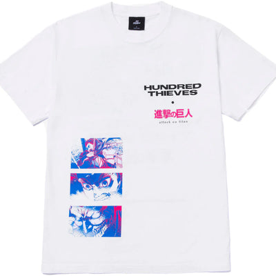 100 Thieves x Attack on Titan Eren into Titan T-shirt White