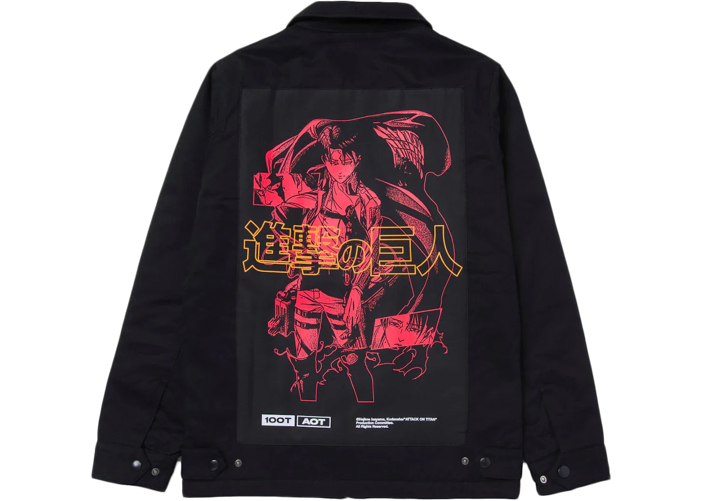 100 Thieves x Attack on Titan Levi Jacket Black