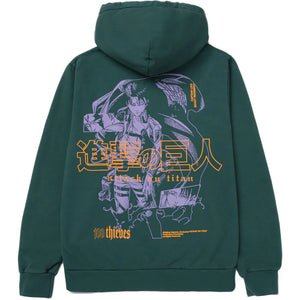 100 Thieves x Attack on Titan VME Hoodie Green