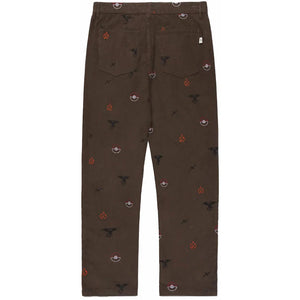 100 Thieves x Pokémon Charizard Corduroy Pants Brown
