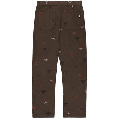 100 Thieves x Pokémon Charizard Corduroy Pants Brown