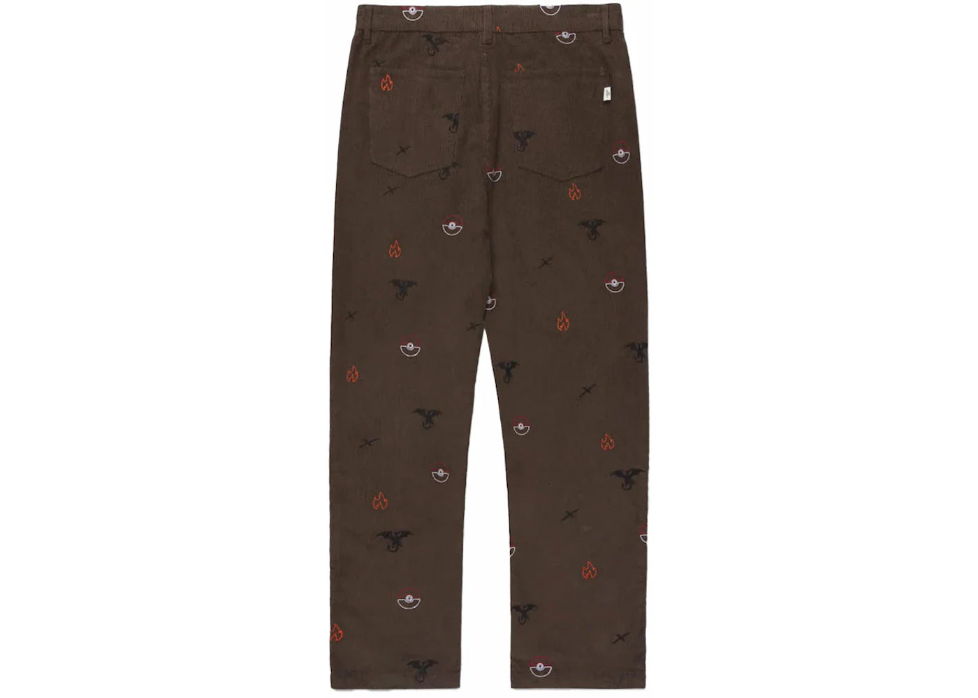 100 Thieves x Pokémon Charizard Corduroy Pants Brown