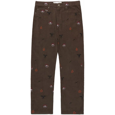 100 Thieves x Pokémon Charizard Corduroy Pants Brown