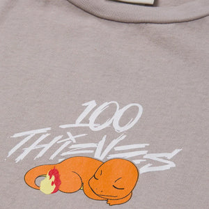 100 Thieves x Pokémon Charmander Core T-shirt Light Grey