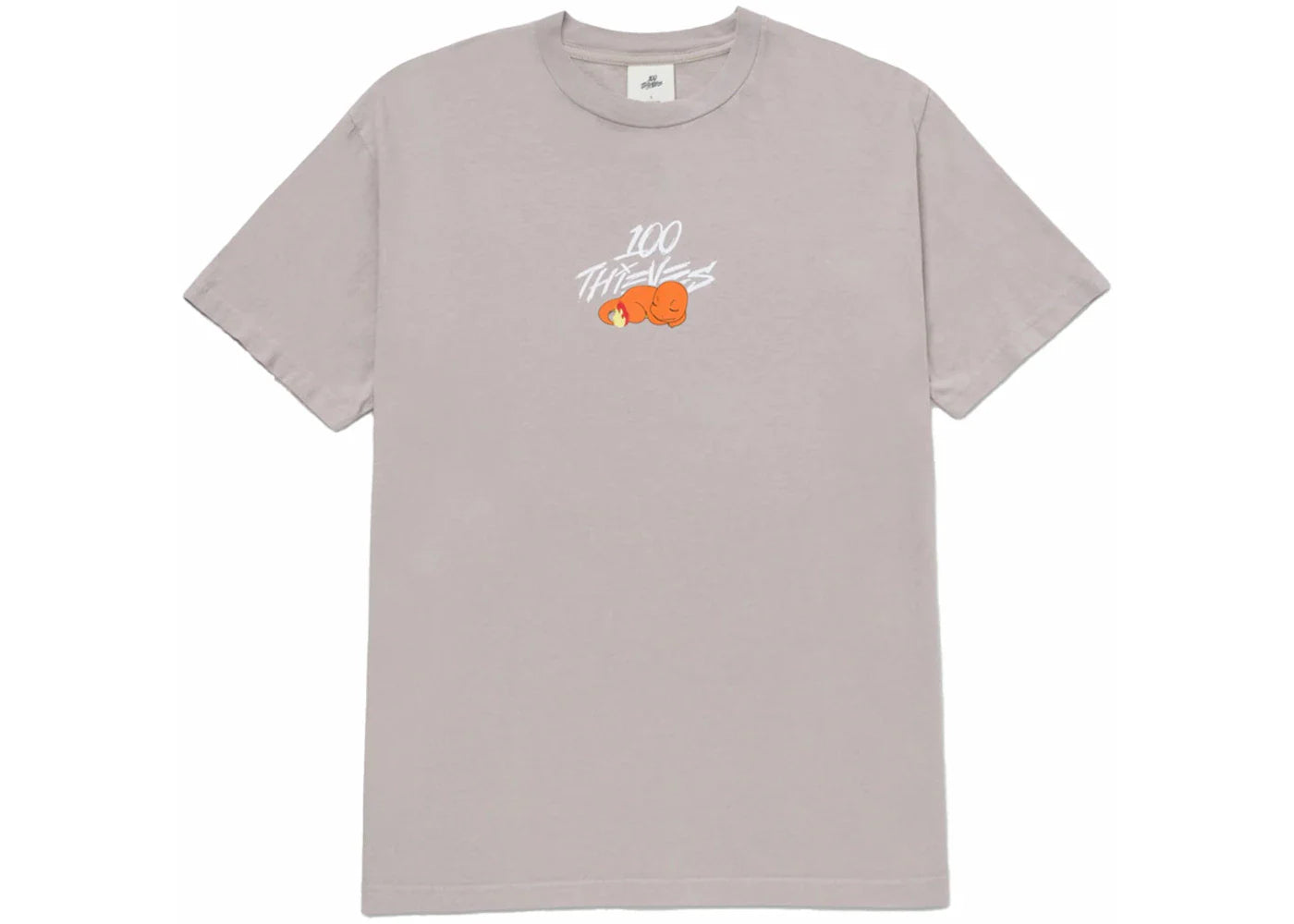 100 Thieves x Pokémon Charmander Core T-shirt Light Grey