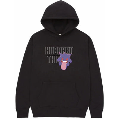 100 Thieves x Pokémon Gengar Hoodie Washed Black