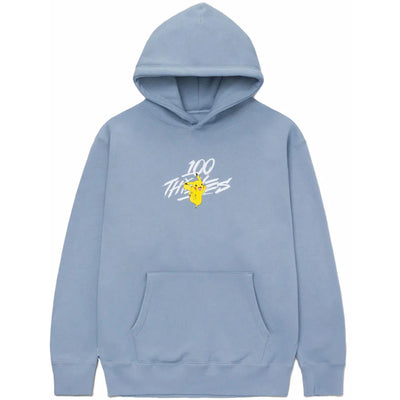 100 Thieves x Pokémon Pikachu Core Hoodie Medium Blue