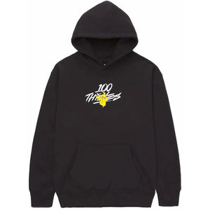 100 Thieves x Pokémon Pikachu Core Hoodie Washed Black