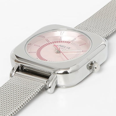 Helix Square Shaped Pink Dial