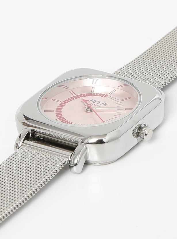 Helix Square Shaped Pink Dial