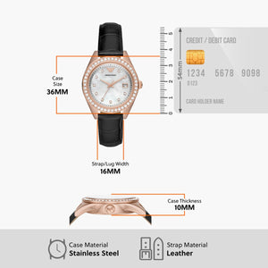 Emporio Armani Analog Mother of Pearl Dial Women 36mm