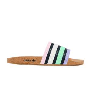 adidas Adilette Cork Slides Pulse Mint Legend Ink Light Purple