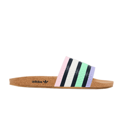 adidas Adilette Cork Slides Pulse Mint Legend Ink Light Purple