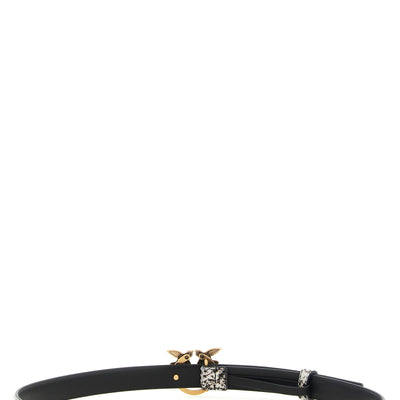 Pinko Python Print Leather Belt