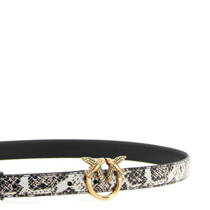 Pinko Python Print Leather Belt