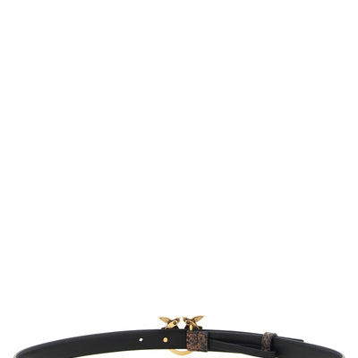 Pinko Python Print Leather Belt