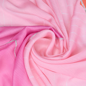 Lavender Poly Chiffon Festival Saree With Blouse Piece