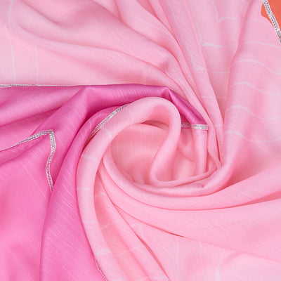 Lavender Poly Chiffon Festival Saree With Blouse Piece