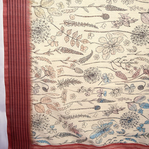 Cream Poly Silk Festival Saree With Blouse Piece