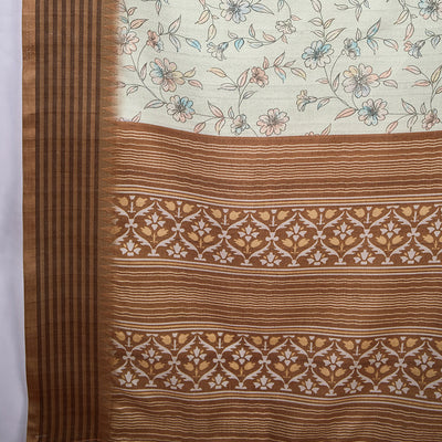 Green Poly Silk Festival Saree With Blouse Piece