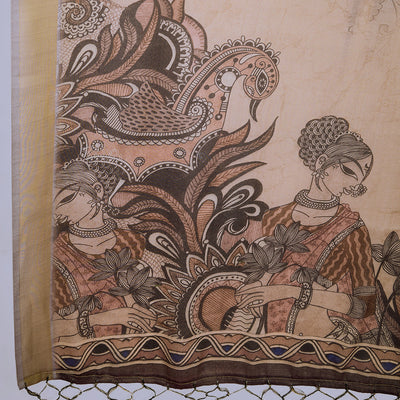 Grey Poly Silk Festival Saree With Blouse Piece