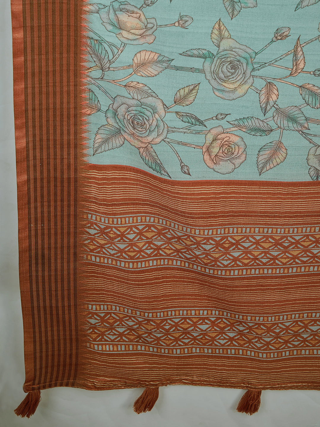 Teal Poly Silk Daily Wear Saree With Blouse Piece