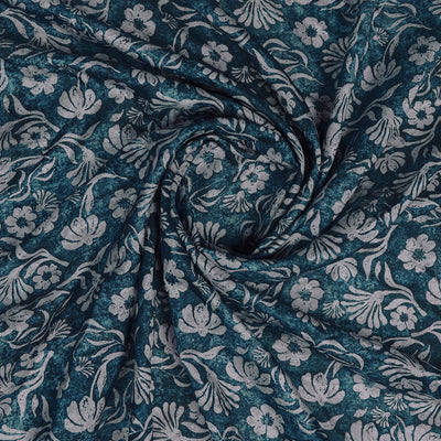 Blue Poly Silk Daily Wear Saree With Blouse Piece
