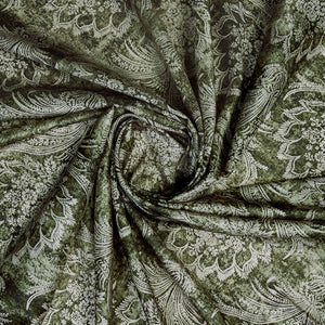 Mehndi Poly Silk Festival Saree With Blouse Piece