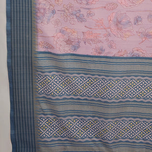 Lavender Poly Silk Daily Wear Saree With Blouse Piece