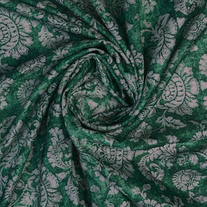 Teal Poly Silk Daily Wear Saree With Blouse Piece