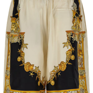 Versace Coral Theatre Print Bermuda Shorts