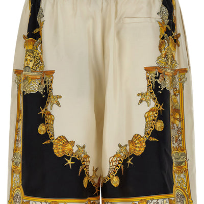 Versace Coral Theatre Print Bermuda Shorts